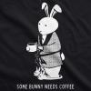 Womens Easter Shirts Funny Easter Candy Tees Chocolate and Candy Shirts for Women(Heather Black – Bunny Coffee)