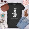 Womens Easter Shirts Funny Easter Candy Tees Chocolate and Candy Shirts for Women(Heather Black – Bunny Coffee)