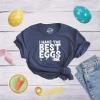 Womens Easter Shirts Funny Easter Candy Tees Chocolate and Candy Shirts for Women(Heather Navy – Best Eggs)