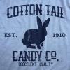 Womens Easter Shirts Funny Easter Candy Tees Chocolate and Candy Shirts for Women(Light Heather Blue – Cottontail Candy)