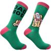 Crazy Dog T-Shirts Funny Christmas Socks for Men Holiday Crews with Sarcastic Designs for Xmas(Dad Bod Santa)