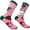 Crazy Dog T-Shirts Funny Christmas Socks for Men Holiday Crews with Sarcastic Designs for Xmas(Laying on Your Present)