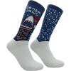 Crazy Dog T-Shirts Funny Christmas Socks for Men Holiday Crews with Sarcastic Designs for Xmas(Santa Jaws)