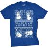 Crazy Dog T-Shirts Mens Drunk Snowmen T Shirt Ugly Christmas Sweater Holiday Sarcastic Gift Graphic(Heather Royal)