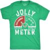Mens Funny T Shirts Jolly Meter Sarcastic Christmas Graphic Novelty Tee for Men