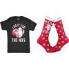 Mens I Do It for The Hos T Shirt and Sock Funny Christmas Gag Gift Secret Santa Combo S