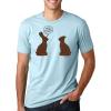 Mens You Should Get That Looked at Easter T Shirt Funny Chocolate Bunny Tee(Heather Light Blue)