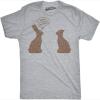 Mens You Should Get That Looked at Easter T Shirt Funny Chocolate Bunny Tee(Light Heather Grey)
