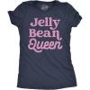 Womens Easter Shirts Funny Easter Candy Tees Chocolate and Candy Shirts for Women(Heather Navy – Jelly Bean Queen)