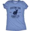 Womens Easter Shirts Funny Easter Candy Tees Chocolate and Candy Shirts for Women(Light Heather Blue – Cottontail Candy)