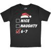 Youth Funny T Shirts Nice Naughty 6 7 Sarcastic Christmas Graphic Novelty Meme Tee for Kids