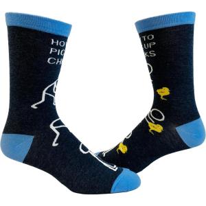 Crazy Dog T-Shirts Men’s How to Pick Up Chicks Socks Funny Easter Gift Footwear