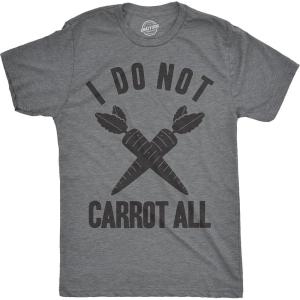 Mens I Do Not Carrot All T Shirt Funny Sarcastic Easter Adult Humor Care Tee(Light Heather Grey)
