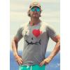 I Love Sharks T Shirt Daddy Shark Funny Graphic Tee Gift for Dad Vintage Tee(Dark Heather Grey)