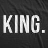 King and Queen Shirts Funny Novelty Royalty Matching Couples Tee(Heather Black – King)