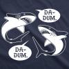 Mens Da-Dum Da-Dum Shark T Shirt Funny Summer Vacation Tee for Guys(Heather Navy)