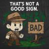 Mens Funny T Shirts Thats A Bad and Not a Good Sign Designs with Hilarious Sarcastic Art(Heather Black – Not Good Sign Adventure)