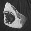 Mens Great White Shark T Shirt Pearly Teeth Jaws Attacking Cool Graphic Tee(Heather Black – Great White)