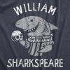 Mens William Sharkspeare T Shirt Funny Shark Week Shakespeare Joke Tee for Guys(Heather Navy – Sharkspeare)