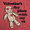 Womens Valentines Day Plans with My Ex T Shirt Funny Voodoo Doll Joke Tee for Ladies(Heather Red – Plans With Ex)