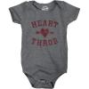 Crazy Dog T-Shirts Heart Throb Baby Bodysuit Funny Valentines Day Romper for Infants