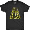 Mens Best Husband in The Galaxy Funny Nerdy Love Valentines Day T Shirt