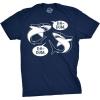 Mens Da-Dum Da-Dum Shark T Shirt Funny Summer Vacation Tee for Guys(Heather Navy)