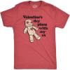 Mens Valentines Day Plans with My Ex T Shirt Funny Voodoo Doll Joke Tee for Guys(Heather Red – Plans With Ex)