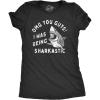 Womens OMG You Guys I was Being Sharkastic T Shirt Funny Sarcastic Shark Lovers Joke Tee for Ladies(Heather Black – Sharkastic)