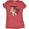 Womens Valentines Day Plans with My Ex T Shirt Funny Voodoo Doll Joke Tee for Ladies(Heather Red – Plans With Ex)
