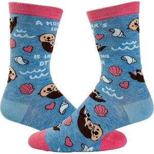 Crazy Dog T-Shirts Women’s A Mother’s Love Is Like No Otter Socks Funny Ocean Beach Mother’s Day Novelty Footwear