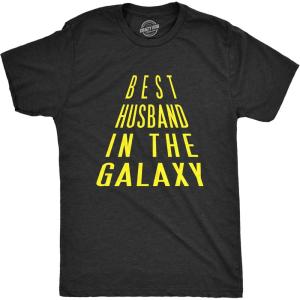 Mens Best Husband in The Galaxy Funny Nerdy Love Valentines Day T Shirt