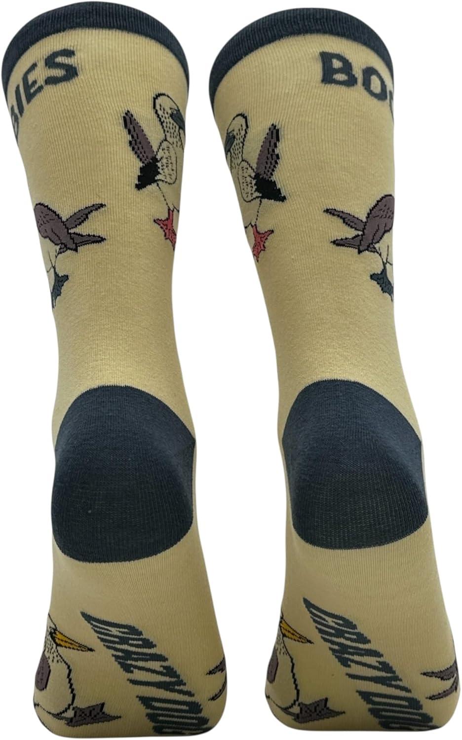 imageCrazy Dog TShirts Funny Socks for Men with Hilarious Puns Footware for Guys with Sarcastic Dad JokesBoobies