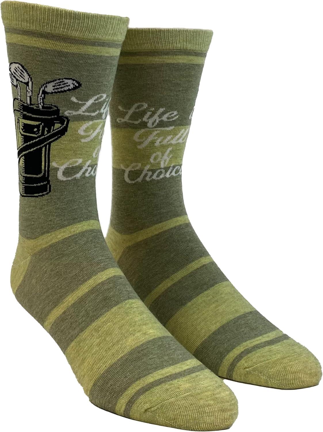 imageCrazy Dog TShirts Mens Dad Socks Funny Fathers Day Graphic Novelty FootwearChoices Golf Clubs