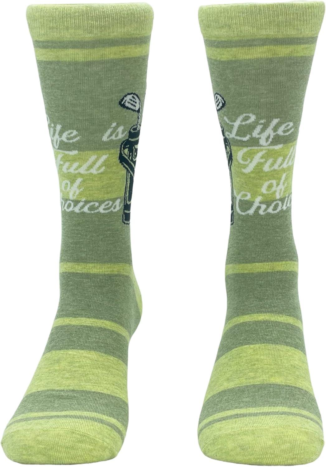 imageCrazy Dog TShirts Mens Dad Socks Funny Fathers Day Graphic Novelty FootwearChoices Golf Clubs