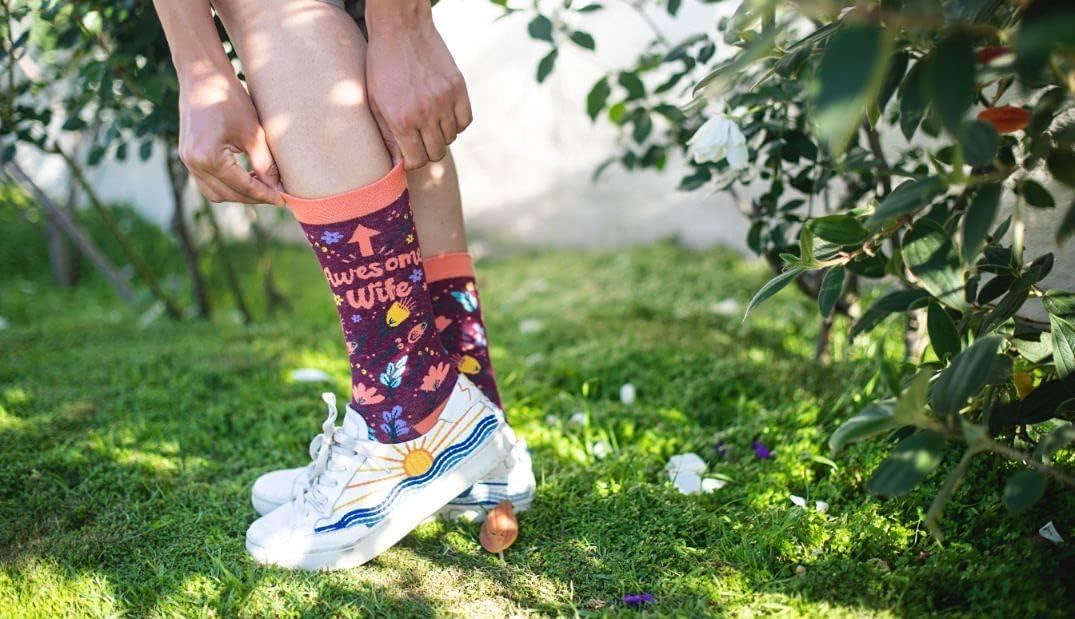 imageCrazy Dog TShirts Womens Awesome Wife Socks Cute Funny Relationsip Wedding Marrinage Novelty Footwear