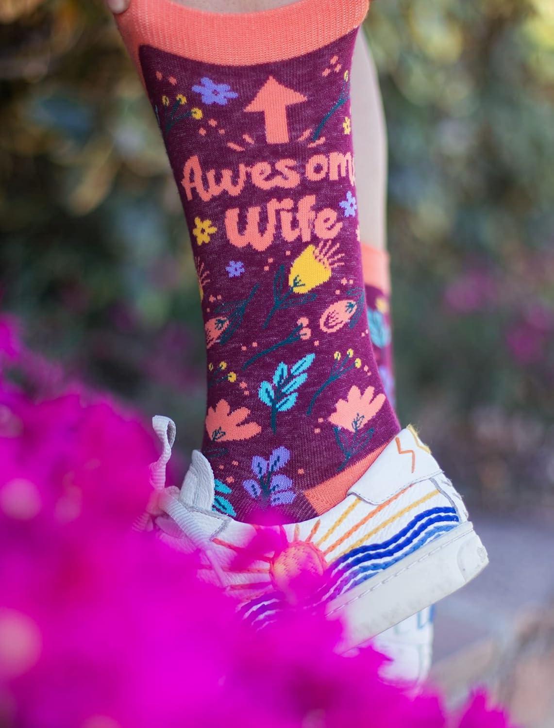 imageCrazy Dog TShirts Womens Awesome Wife Socks Cute Funny Relationsip Wedding Marrinage Novelty Footwear