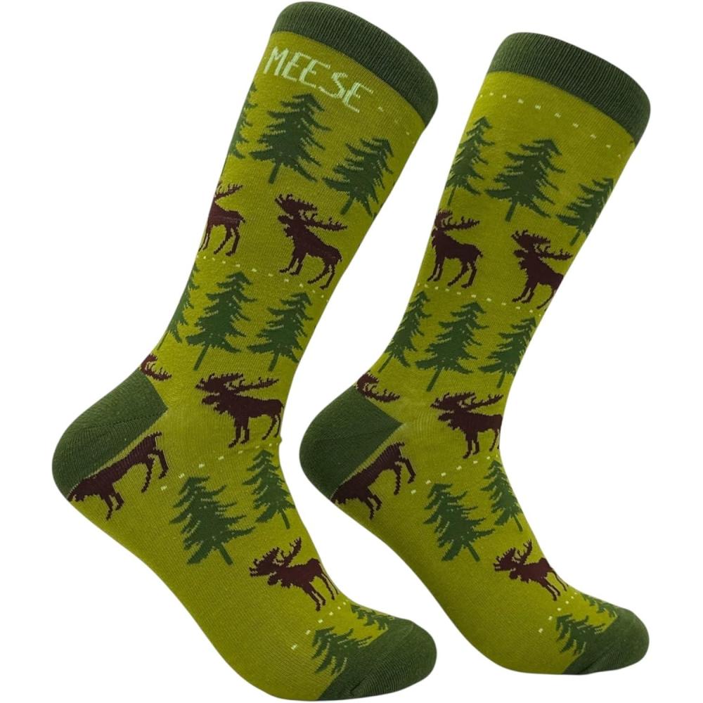 imageCrazy Dog TShirts Funny Socks for Men with Hilarious Puns Footware for Guys with Sarcastic Dad JokesMeese