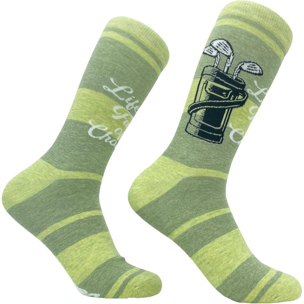 imageCrazy Dog TShirts Mens Dad Socks Funny Fathers Day Graphic Novelty FootwearChoices Golf Clubs