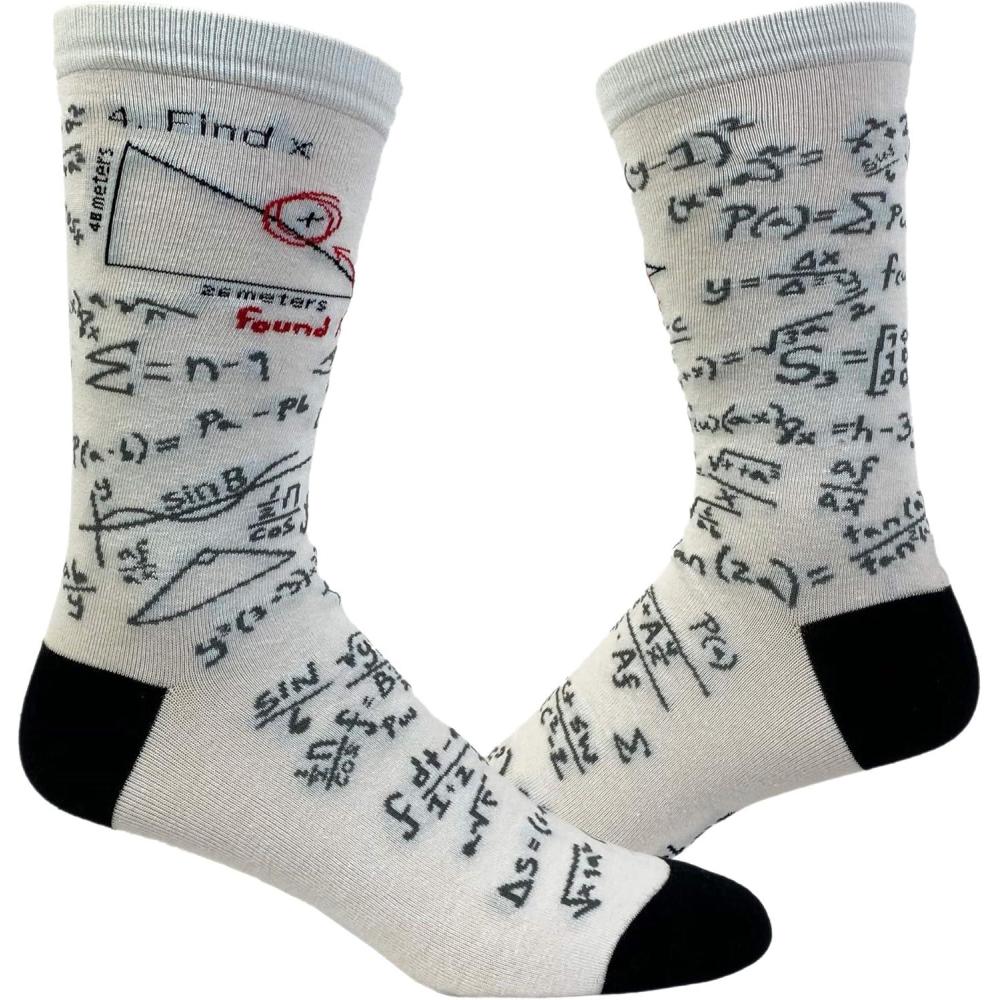 imageCrazy Dog TShirts Mens Find X Socks Funny Nerdy Math Science Sarcastic Graphic Novelry Footwear