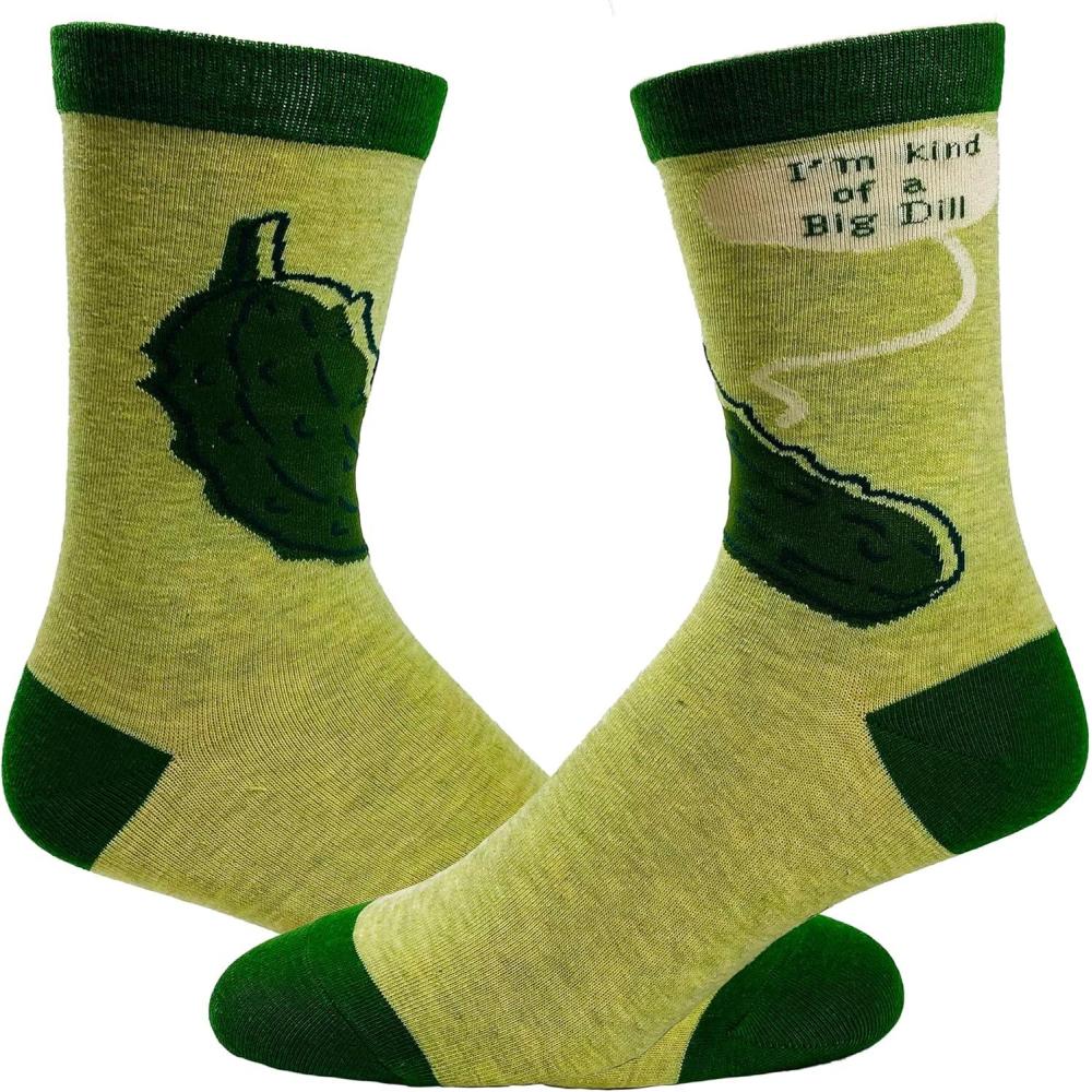 imageCrazy Dog TShirts Mens Im Kind of A Big Dill Socks Funny Sour Pickle Graphic Novelty Footwear