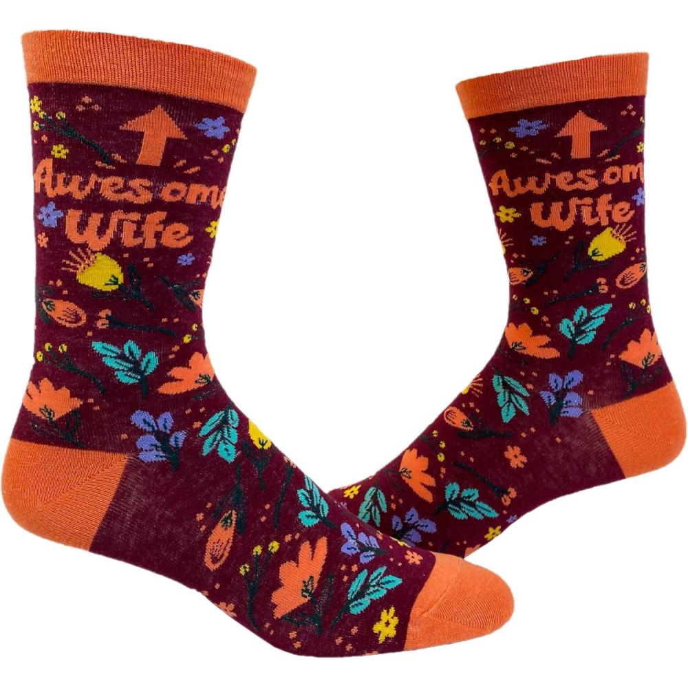 imageCrazy Dog TShirts Womens Awesome Wife Socks Cute Funny Relationsip Wedding Marrinage Novelty Footwear
