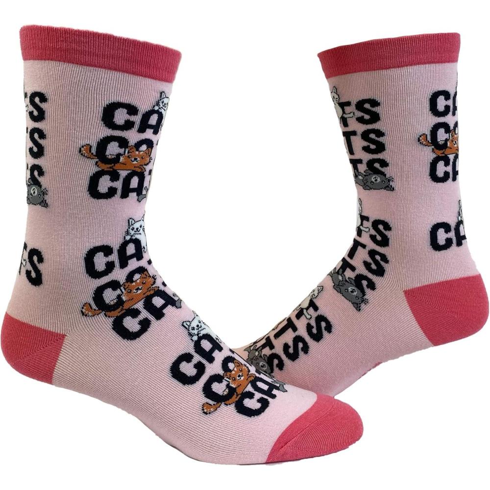 imageYouth Cat and Dog Socks Funny Cute Pet Animal Graphic Novelty Footwear For KidsCatscatscats