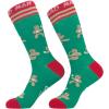 Crazy Dog T-Shirts Funny Christmas Crew Socks for Men – Ninja Gingerbread Man Novelty Socks – Holiday Cotton Gift for Him, Festive Winter Footwear, Ugly Sweater Party Accessory