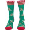 Crazy Dog T-Shirts Funny Christmas Crew Socks for Men – Ninja Gingerbread Man Novelty Socks – Holiday Cotton Gift for Him, Festive Winter Footwear, Ugly Sweater Party Accessory