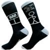 Crazy Dog T-Shirts Funny Socks for Men with Hilarious Puns – Footware for Guys with Sarcastic Dad Jokes(Bad Sign)