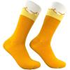 Crazy Dog T-Shirts Funny Socks for Men with Hilarious Puns – Footware for Guys with Sarcastic Dad Jokes(Beer Glass)