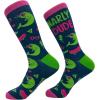 Crazy Dog T-Shirts Funny Socks for Men with Hilarious Puns – Footware for Guys with Sarcastic Dad Jokes(Narly Dude)