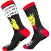 Crazy Dog T-Shirts Funny Socks for Men with Hilarious Puns – Footware for Guys with Sarcastic Dad Jokes(Talk to Myself)