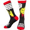 Crazy Dog T-Shirts Funny Socks for Men with Hilarious Puns – Footware for Guys with Sarcastic Dad Jokes(Talk to Myself)